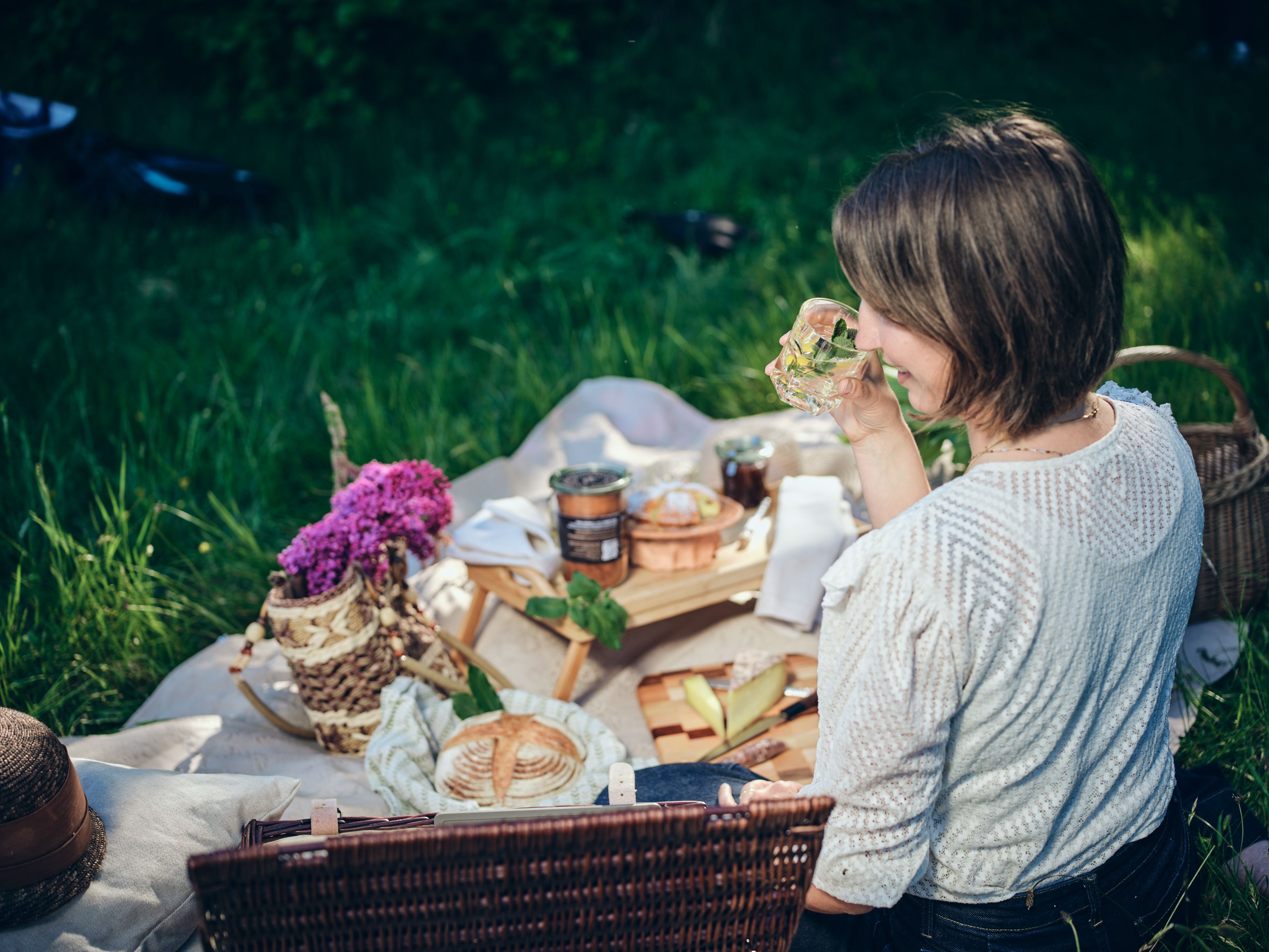 Picnic breakfast with local delicacies