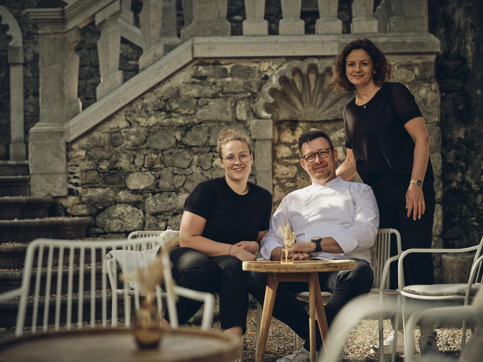 družina Komel na Gradu Štanjel